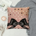 thumbnail image 2 of Qinduosi Happy Halloween Pillow Covers Orange Pink White Polka Dots Pumpkin Home Decor Black Bowknot Cute Throw Pillows Holiday Party Outdoor Cushion Case for Home Sofa White, 2 of 5