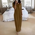 thumbnail image 2 of LIaqionyy Women's Maxi Dress Short Sleeve Oversized Casual Loose Flowy Lounge Long Dresses with Pockets, 2 of 5