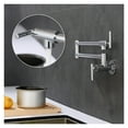 thumbnail image 4 of Kitchen Sink Faucet Pot Filler Tap 100% Solid Brass Floding Chrome Nickel Single Cold Swinging Spout Wall Mounted Faucet ,High Water Flow Rate, 4 of 7