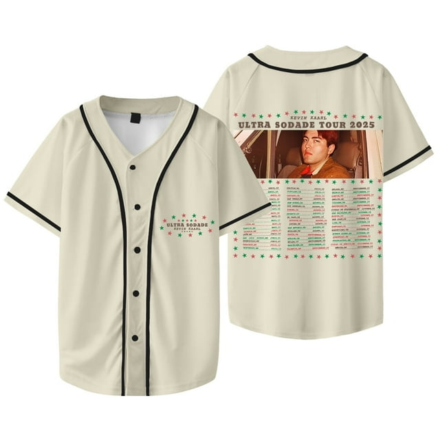 Kevin Kaarl Logo Baseball Jacket Tee Ultra Sodade Tour Merch Unisex V-neck Short Sleeve T-Shirts