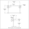 thumbnail image 2 of Astor Place Two Tiered Glass Shelf - Satin Chrome / 22 Inch, 2 of 3
