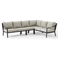 thumbnail image 2 of Crosley Furniture Clark 4-Piece Fabric Outdoor Sofa Set in Taupe/Matte Black, 2 of 16
