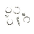 thumbnail image 2 of 7pcs Pendientes Vintage Punk Stud Pendientes Set Boho Ear Jewelry para mujeres Zulema Brazalete de oreja antiguo de plata, 2 of 8