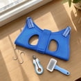 thumbnail image 3 of 3 Pcs Set, Cat Grooming Hammock, Cat Restraint for Nail Clipping, Breathable Pet Grooming Aid, Straps with Hooks for Pet Nail Trim and Pet Bath, Blue, 1 Pack, 3 of 3