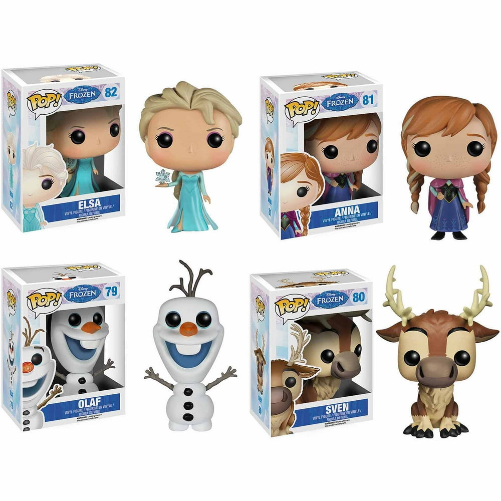 Funko Disney Frozen Pop! Vinyl Set, Anna, Elsa, Olaf and Sven Walmart