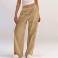 thumbnail image 4 of High Waist Dress Pants for Women Straight Leg Flare Slack Pant Stretchy Business Casual Work Office Trousers, 4 of 8