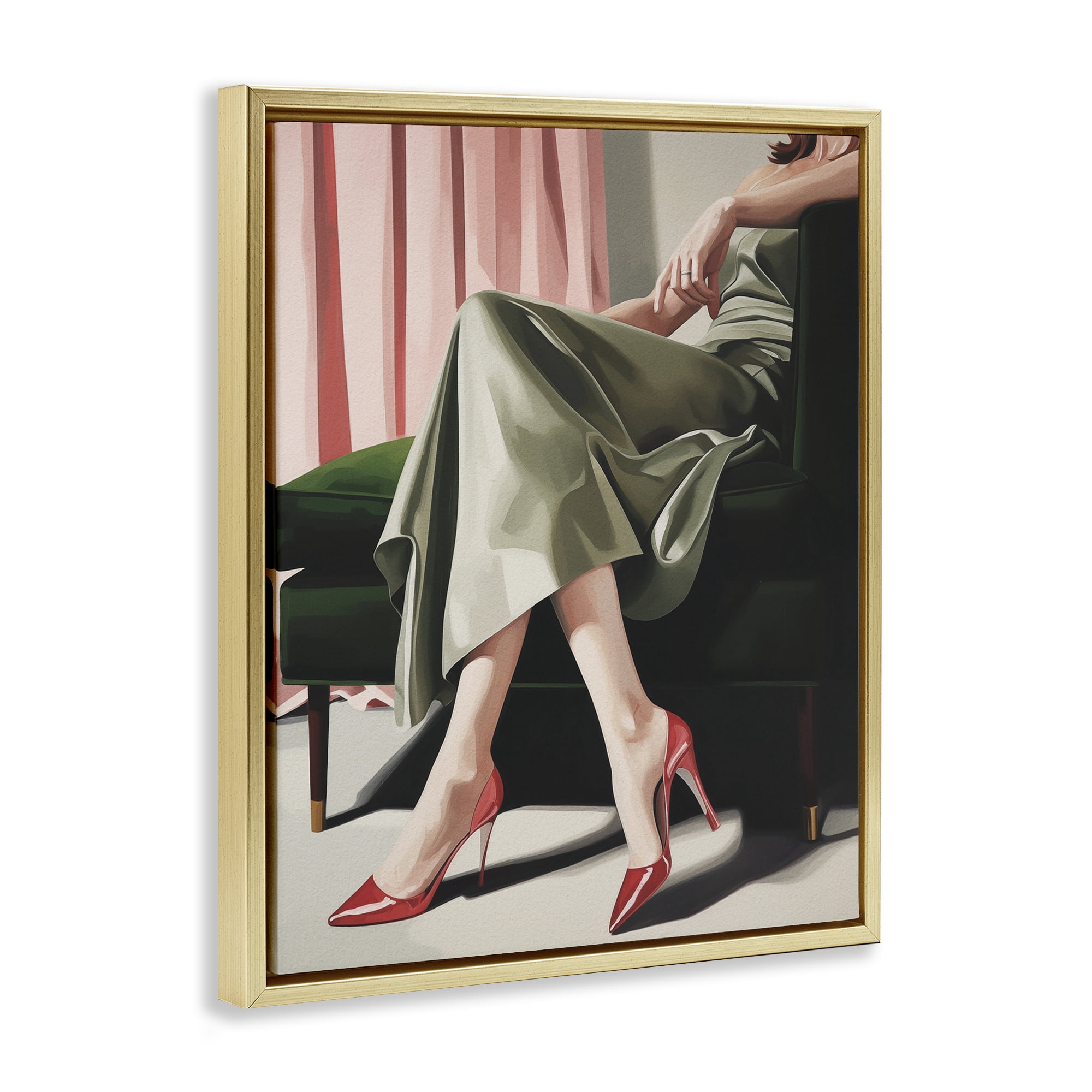 Stupell Industries Waiting For The Guests Gold Framed Floater Canvas Wall Art, design by Andreas Magnusson