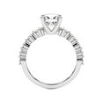 thumbnail image 2 of IGI Certified 3 Carat Radiant Shape Lab Grown Diamond Engagement Ring | 14K White Gold | Edna Side Stone Diamond Ring | FG-VS1-VS2 Quality Friendly Diamonds, 2 of 6