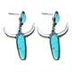 thumbnail image 1 of Pendientes de la boda de la gota de la vendimia Boho cuelgan compromiso de piedras preciosas de turquesa Ganchos Pendientes, 1 of 2