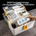 thumbnail image 1 of Caja de Aparejos Pequeña con 2 Bandejas Organizador de Hardware Caja de Almacenamiento Multiusos Portátil para Refrigerios Tornillos Tuercas Caja de Señuelos A, 1 of 5