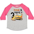 thumbnail image 3 of Inktastic Three and Digging It Bulldozer 3rd Birthday Boys or Girls Toddler T-Shirt, 3 of 5