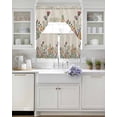 thumbnail image 3 of Country Flowers Swag Curtains for Living Room/Bedroom Windows, Farmhouse Watercolor Floral Plants Kitchen Curtains and Valances Set 36 Inch Length, Light Filtering Swags Valance Curtain Panels, 3 of 5