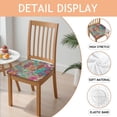 thumbnail image 2 of Pioneer Flower Floral Print Pattern Seat Covers for Dining Room Chairs Set Of 4,Stretch Printed Washable Chair Seat Cover with Elastic Ties and Button,Removable Waterproof Couch Cushion Covers, 2 of 6