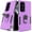Purple, variant on For Samsung Galaxy S23 Ultra Hybrid Rugged Hard Drop-Proof 3 Layer Protection Military Grade Armor with Metal Ring Stand Cover ,Xpm Phone Case [ Black ]