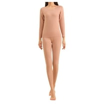 Silk Thermal Underwear Set Velvet Soft Autumn Winter Base Layer Two Piece Outfit for Women and Men