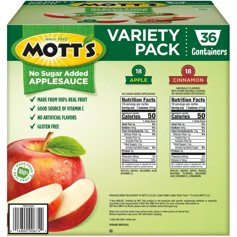 Mott's Applesauce No Sugar Added Nutrition Facts Seller gbuhamovniki.ru