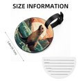 thumbnail image 5 of Sea Lion 2pcs PU Leather Round Bag Tags with Privacy Cover and Name ID Tag - Suitcase Tags for Travel Luggage, Handbags, Backpacks, School Bags, 5 of 6