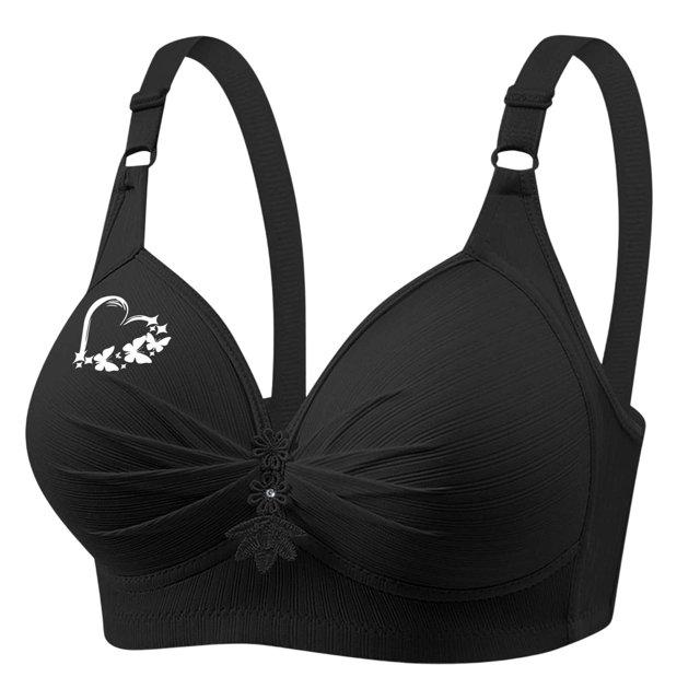 Women's Printed Plus Size Daily Bra Underwear Without Underwire