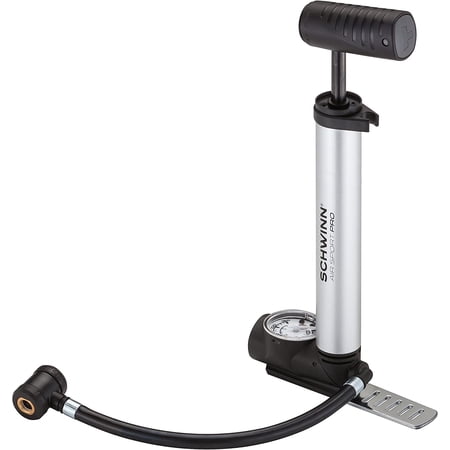 Schwinn Air Sport Pompa Bici Con Manometro - Per Valvole Schrader E Presta, Fino A 120 PSI, Argento