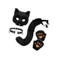 thumbnail image 4 of BELOVING Ensemble Collier et Queue d'Animal Visage d'Halloween pour Bal Boîte de Nuit Jeu de Rôle Noir, 4 of 9