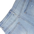 thumbnail image 4 of KIDSCOOL SPACE Big Girls Boys Jeans Shorts,Ripped Frayed Cut Hem Cute Summer Denim Pants,Light Blue,11-12 Years, 4 of 5