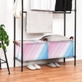 thumbnail image 3 of Yayeee Foldable Storage Basket for Shelves with Handles Waterproof Cloth Bins, Pink Gradient, 3 of 7