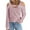 Pink, variant on VANLOFE Women's Blouses Women's Cusal Round Neck Leaky Shoulder Long Sleeve Lightweight Sweatshirts Solid Color Hedging Tops GreenBlouses For Women Fashion Long Sleeve Shirts For Women
