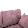 thumbnail image 7 of U-shaped Sectional Sofa Set with Removable Ottoman, Modern Modular Sofa Couch with 2 Pillows and Padded Back Cushion for Living Room Bedroom Office, Purple, 7 of 7