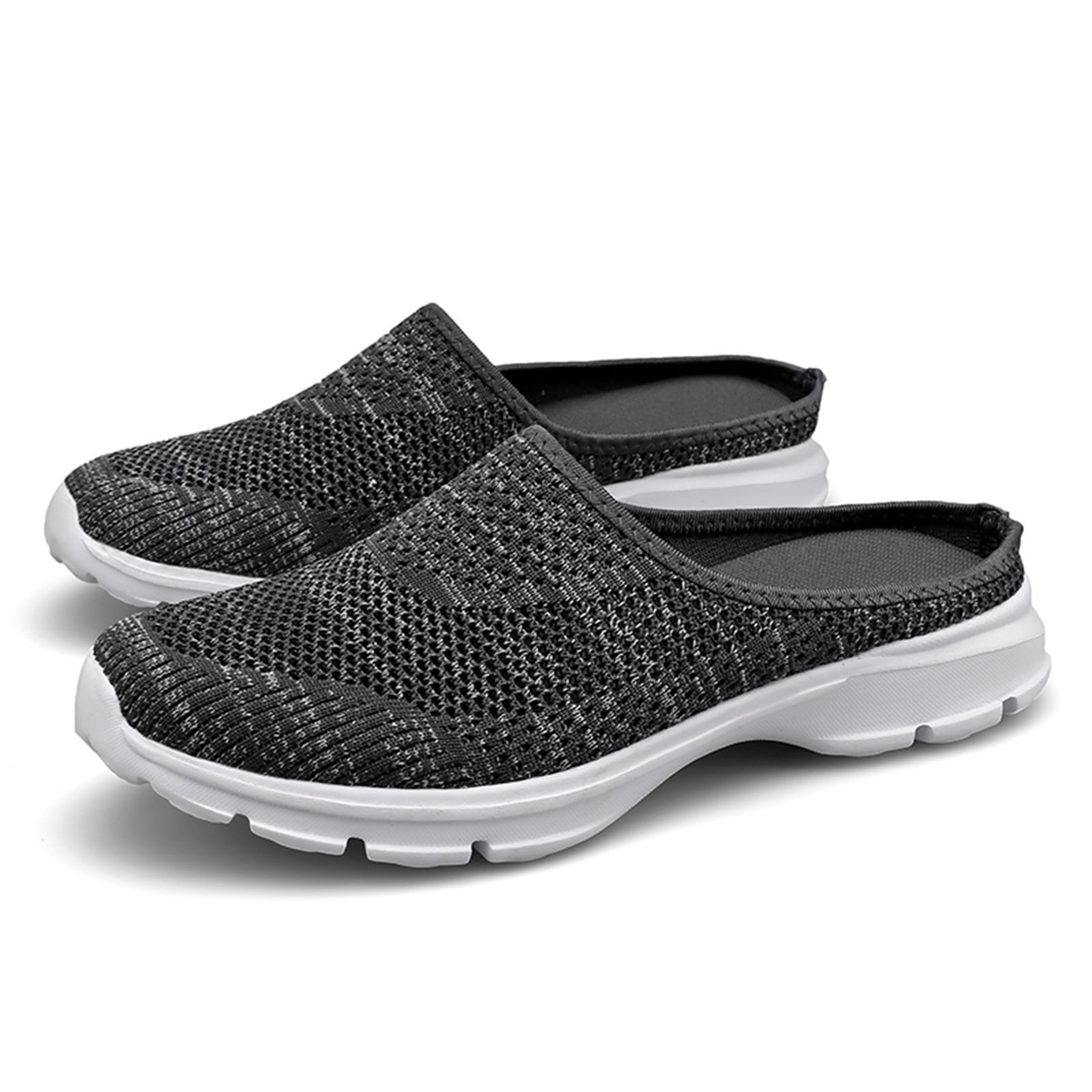 靴 MONOCHROME SNEAKER MULES Oyedens Mens Mules Sneakers Wide Width Slip on Loafers