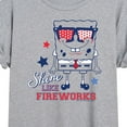 thumbnail image 3 of SpongeBob SquarePants - Shine Like Fireworks - Juniors Ideal Flowy Muscle T-Shirt, 3 of 6