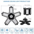 thumbnail image 2 of Luz Led Garaje 120w 10000lm E27 6500k Regulable 5 Paneles Deformables BANYUO  Hogar, 2 of 5