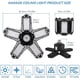 thumbnail image 2 of Luz Led Garaje 120w 10000lm E27 6500k Regulable 5 Paneles Deformables WD.WDQZL Hogar, 2 of 5