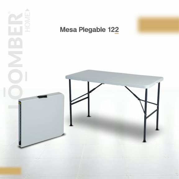 Mesa Plegable Blanca 122 cm LOOMBER