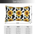 thumbnail image 2 of Goofa Cute Cow Print Sunflower B Print Plush Throw Pillow Case, Soft Velvet with Hidden Zipper, Decorative Cushion Cover for Sofa, Bed, Car, and Home Décor-16"x24", 2 of 4