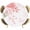 Pink, variant on Elastic Fitted Round Tablecloth, Blue Floral Art Waterproof Stretch Table Cover for 36"-44" Tables, Watercolor Botanical Spring Flowers Washable Outdoor Tablecloths for Patio, Picnic, Camping