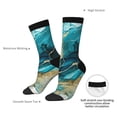 thumbnail image 4 of KLL Abstract Ocean Currents Print Cool Socks Men's Women's Crew Socks Funny Crazy Novelty Stockings, 4 of 6