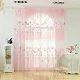 thumbnail image 2 of Panel de gasa de pantalla de ventana de tul de hilo de cortina transparente de impresión offset (rosa) Ndcxsfigh  Nuevos Originales, 2 of 6