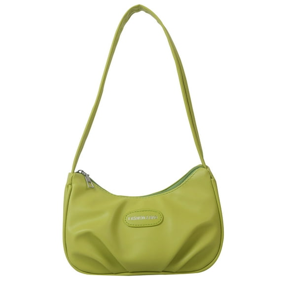 WRKEKC Clearance Mini Crescent Crossbody Bag for Women, Wrinkle-Resistant Polyester Purse with Metal Zipper
