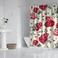 thumbnail image 2 of Waterproof Vintage-inspired Roses in Chic Modern Colours Shower Curtain 72x72 Inch Boho Style Polyester Unique Shower Curtain for Bathroom Hotel Home Decor with 12 Plastic Hooks, 2 of 5