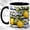 Black, variant on Lemon Seashell Coffee Mug, Coastal Citrus Mug, Ceramic 11 oz