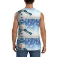 thumbnail image 4 of Easygdp Christmas Snowman In The Snow Men's Breathable Tank Tops Sleeveless Sporty T Shirts for Basketball, Mountaineering, Bodybuilding -Small, 4 of 8