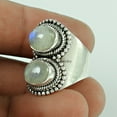 thumbnail image 2 of Rainbow Moonstone Gemstone Ring, 925 Sterling Silver, Designer Band Ring, Engagement&nbsp;Ring For Couples, Anxiety&nbsp;Ring, Valentines Day Gifts, June Birthstone (Rainbow Moonstone, 7), 2 of 3