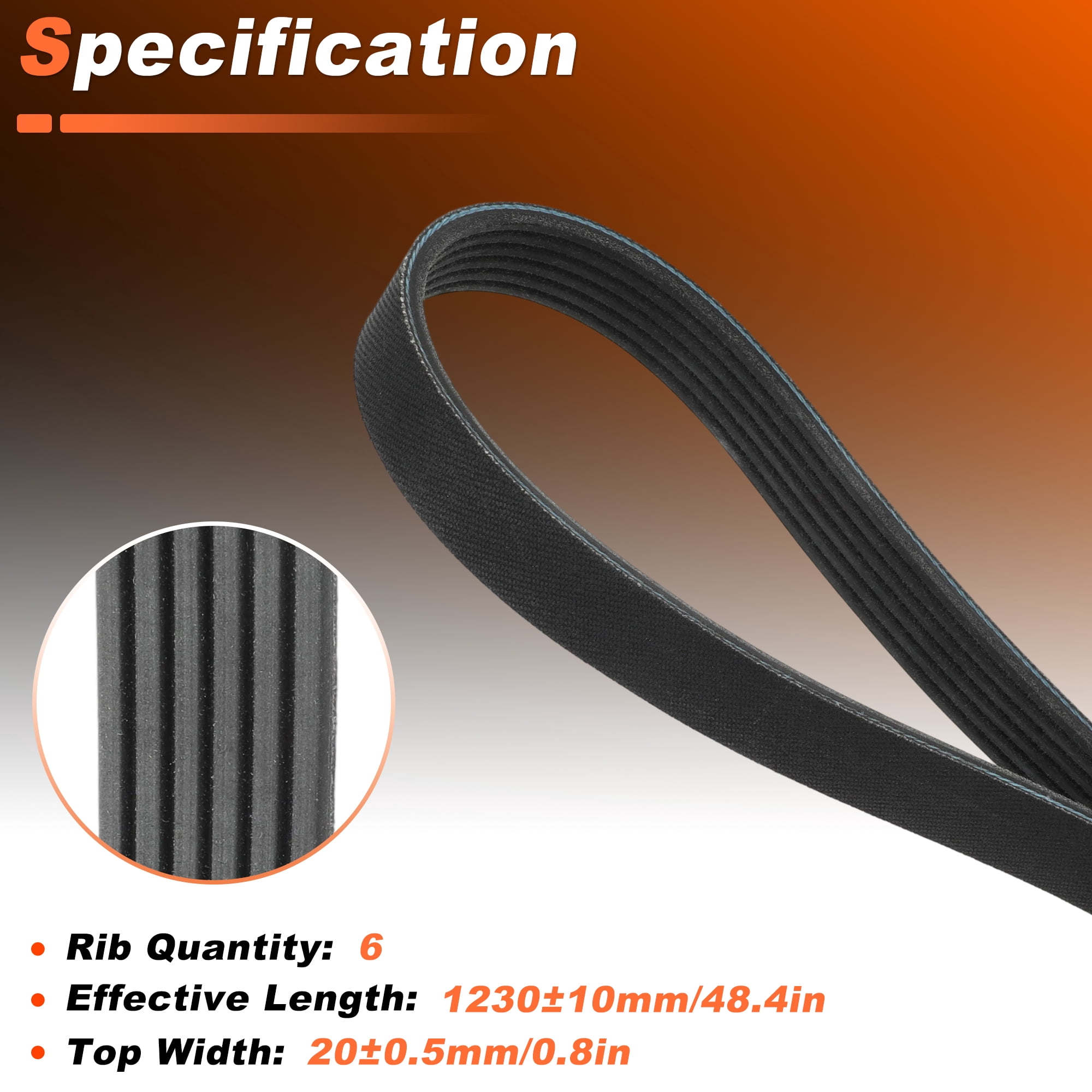 Unique Bargains 1060485 6PK1232 Serpentine Drive Belt for Toyota Corolla Matrix