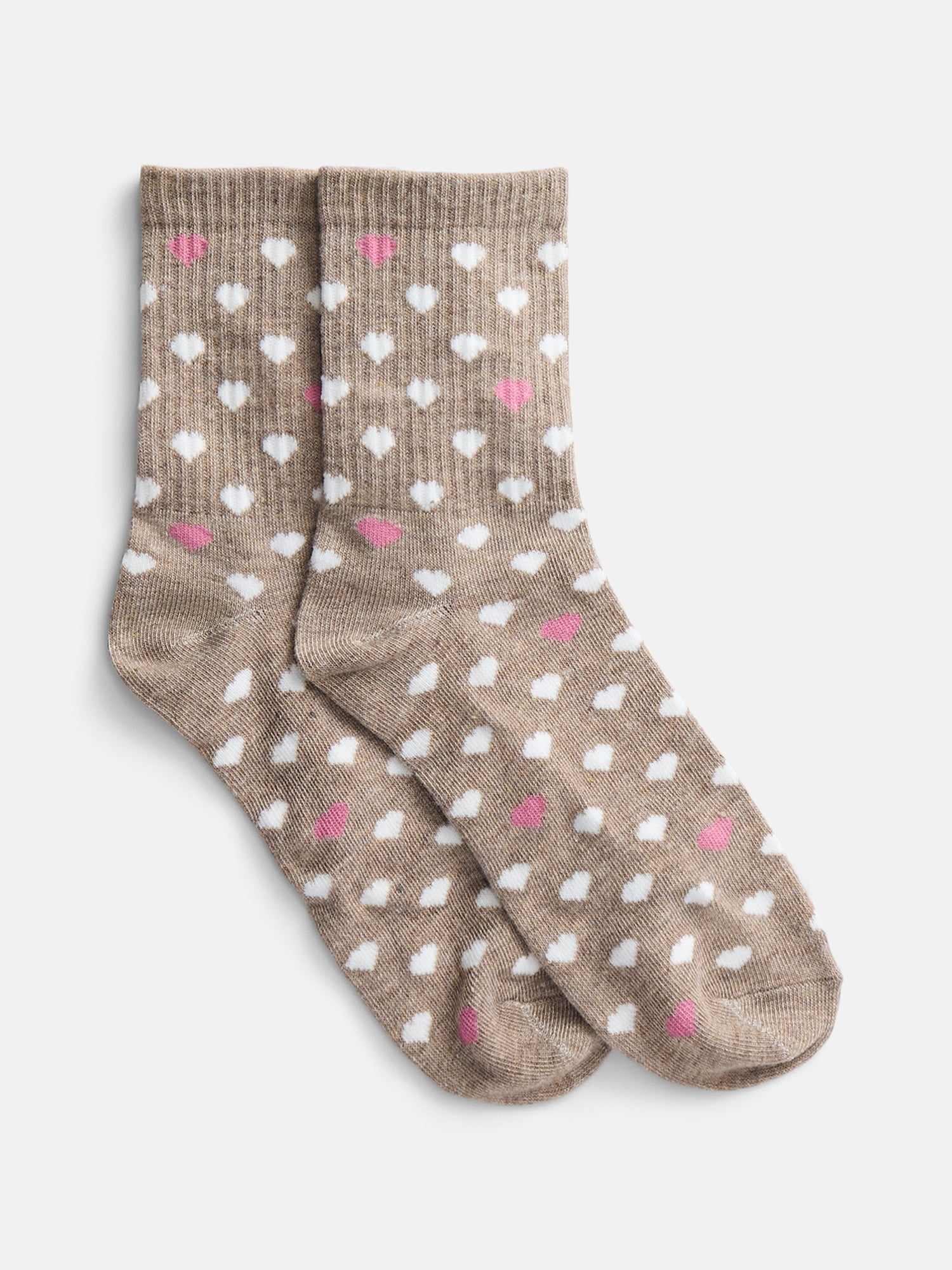 No Boundaries Women's Ribbed Mid Crew Socks, 6 Pack, Shoe Sizes 4-10