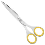 ALLEX Japanese Office Scissors YPF5for Desk, Medium 6.5" All Purpose Scissors, Made in JAPAN, All Metal Sharp Japanese Stainless Steel Blade with Non-Slip Soft Ring, Yellow