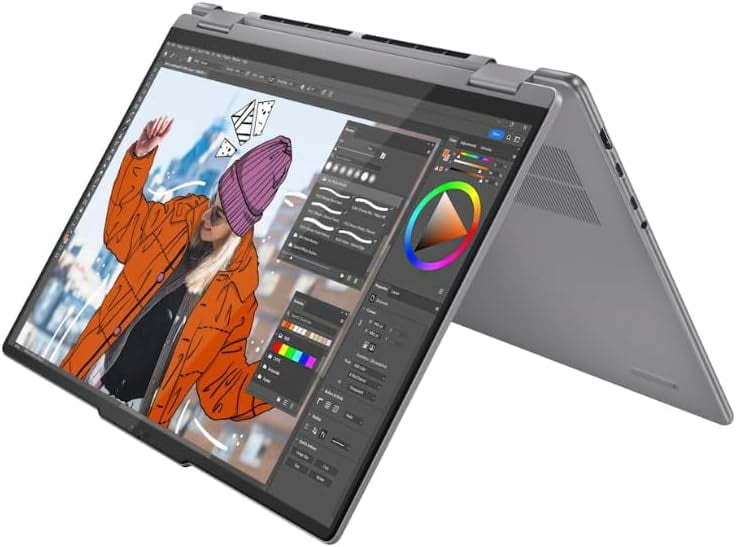 Lenovo Yoga 7 2-in-1 16" WUXGA Touchscreen Laptop |AMD Ryzen 7 8840HS|AMD Radeon Graphics|Backlit|Fingerprint|Copilot| 16GB RAM DDR5 | 512GB SSD | Windows 11 Home | Bundle with Stylus Pen