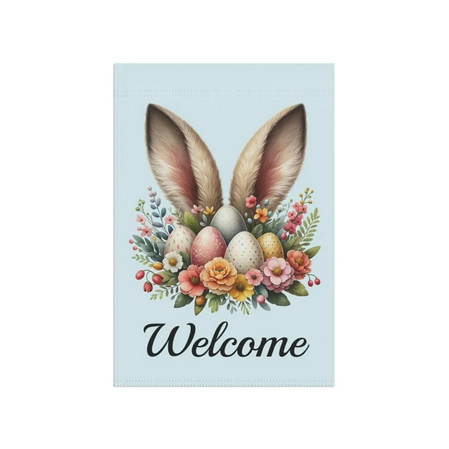 Bandera de jardín de Pascua Bandera de jardín con conejito de Pascua Bandera doble Bandera para piscina y jardín Decoración con banderas Bandera de jardín Bandera para todas las ocasiones Bande...