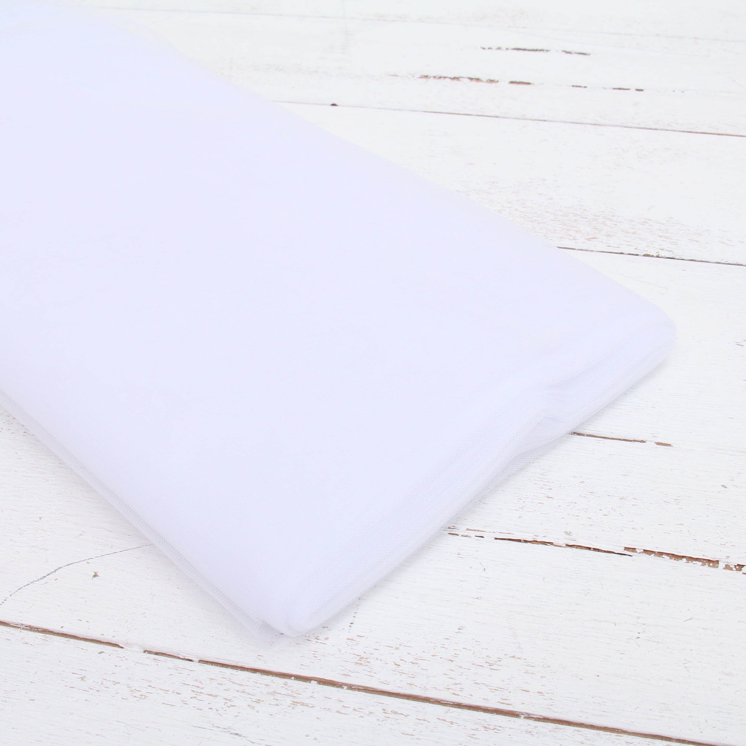 White Tulle Net Fabric Bolt | 108 Inches Wide X 50 Yards | Wedding Decor & Craft Sewing