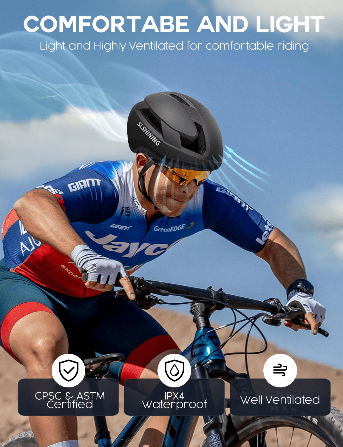 Docgari Bike Helmet with Light - Bike Helmet with