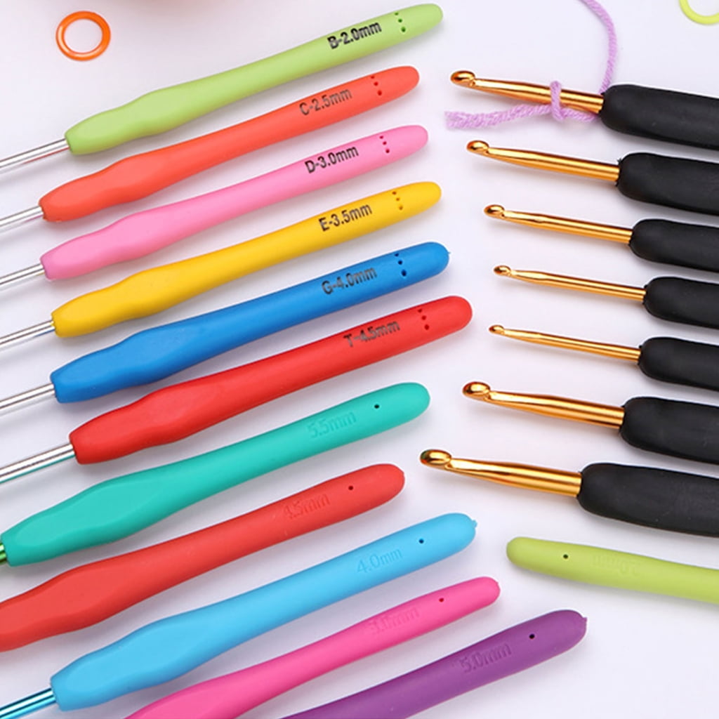 5 Set 2.0mm-6.0mm Crochet Hook Set Practical Knitting Needle Crochet Needle